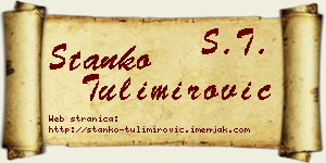 Stanko Tulimirović vizit kartica